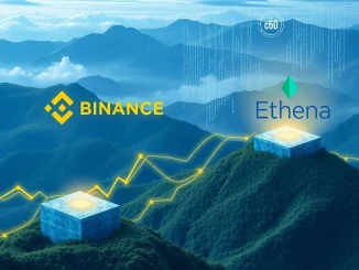 Visualizing a significant Ethena ENA Binance withdrawal, highlighting the flow of cryptocurrency transactions and on-chain analysis.