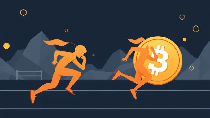 Ethena Withdraws: Unexpected Shift in Hyperliquid USDH Stablecoin Race A visual metaphor depicting Ethena withdrawing from the Hyperliquid USDH stablecoin competition, symbolizing a crucial shift.