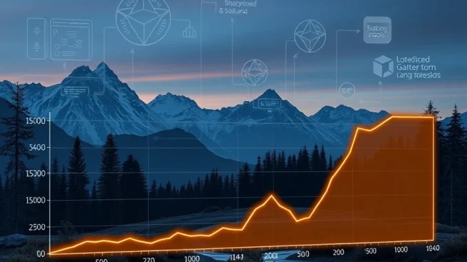 Chart showing a significant **Ethereum balance** drop on crypto exchanges, symbolizing long-term investor holding and reduced selling pressure.