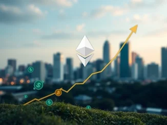 A financial chart illustrating a positive surge in US spot ETH ETF inflows, indicating a significant market recovery.