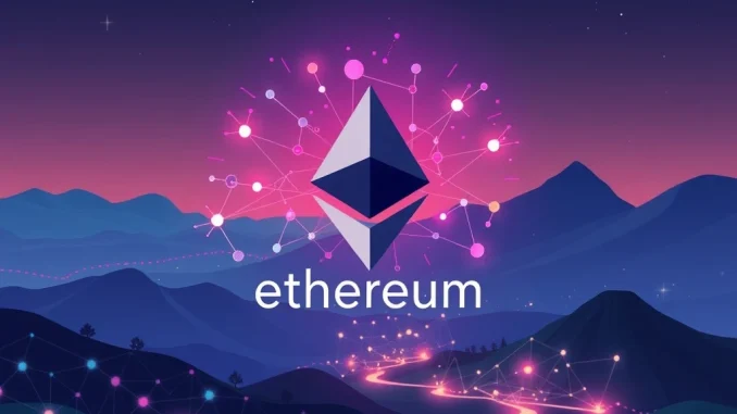 Ethereum Foundation AI: Pioneering a Decentralized Future with dAI Team Conceptual image of the Ethereum Foundation AI team's efforts, showing AI networks integrating with blockchain for decentralized AI.