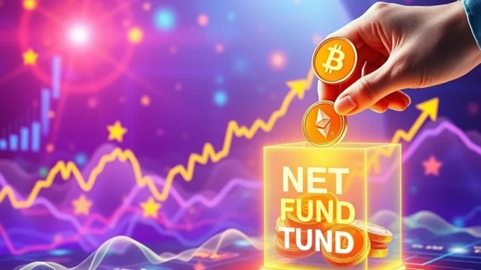 Charts showing significant Ethereum inflows driving a positive trend in digital asset funds, reflecting strong crypto investment.
