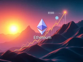 A digital graph showing Ethereum's price surging towards $4,000, illustrating the potential for a monumental altcoin season.