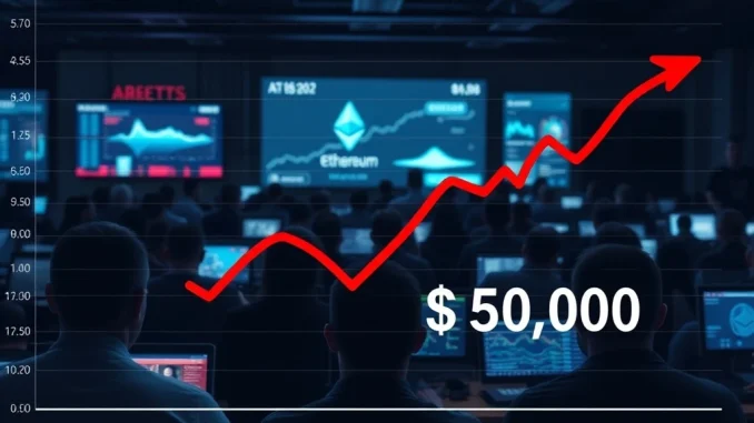 A chart illustrating Ethereum (ETH) price falling below the $4,000 support level, indicating potential wider crypto market losses.