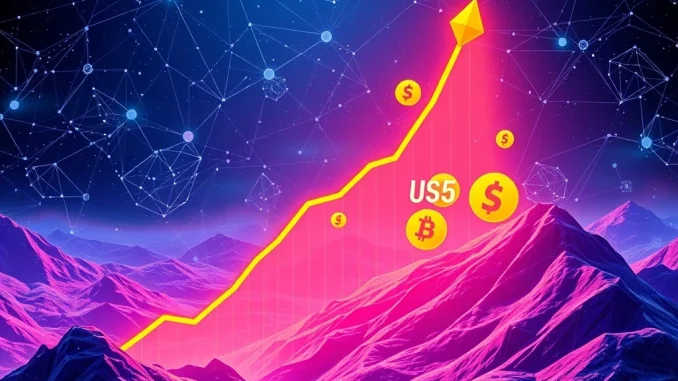 Chart illustrating the remarkable surge in Ethereum stablecoins supply, reaching a $165 billion all-time high, signifying robust crypto market growth.