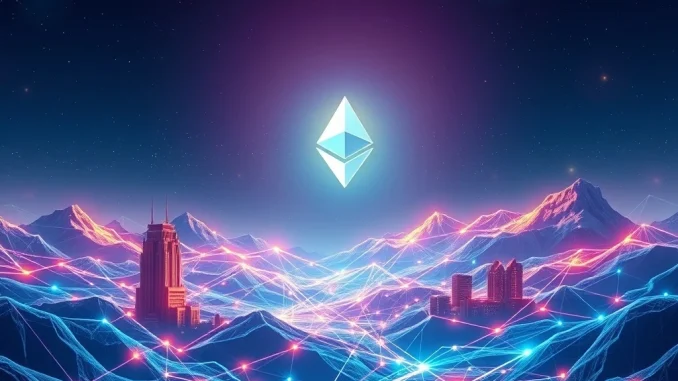 A dynamic visual representing Ethereum's strongest cycle ever, highlighting growth from institutional demand and staking activity.