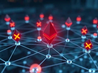 Visualizing 39 Ethereum validators being penalized for network rule violations, highlighting the security of Proof-of-Stake.