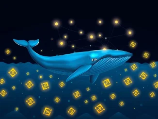 Visualizing an Ethereum whale's substantial ETH withdrawal from Binance, indicating a long-term holding strategy for ETH.