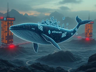 Depiction of Ethereum whales withdrawing ETH from crypto exchanges, signaling a significant market shift.