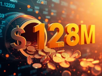 Illustration of significant Ethereum withdrawals from crypto exchanges, showing ETH whale activity and accumulation.