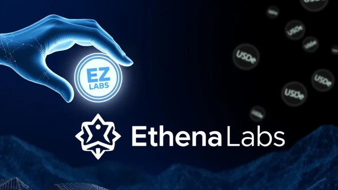 EZ Labs' increased crypto investment in Ethena Labs, symbolizing strategic growth for USDe and the DeFi sector.