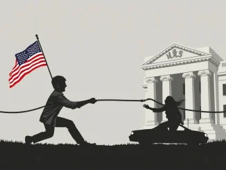 Illustrating the intense debate surrounding Fed independence as Treasury Secretary Bessent proposes new tariffs and economic priorities.