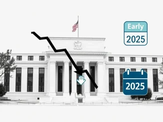 Visualizing the anticipated Fed rate cuts forecast by JPMorgan, indicating future monetary policy shifts and economic direction.