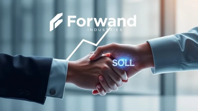 Visualizing Forward Industries' massive SOL acquisition, symbolizing a strategic investment and significant growth in the cryptocurrency market.