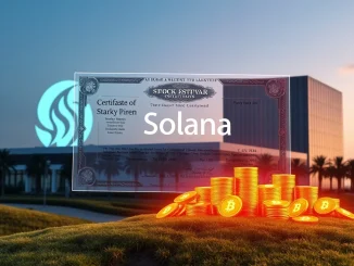 Forward Industries tokenizing shares on Solana blockchain, symbolizing the digital future of corporate finance.