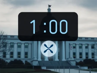 The SEC extends its review deadline for the **Franklin XRP ETF**, symbolizing regulatory scrutiny and a delayed decision for the crypto investment product.