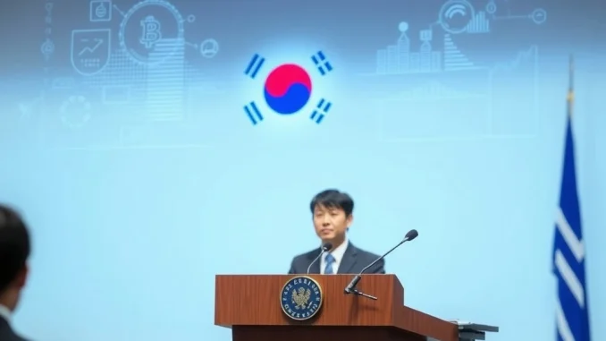 Crucial Clarity: South Korea's FSC Chair Nominee Reaffirms Virtual Assets Have Ontological Value An official figure, representing the FSC chair nominee, clarifying his position on virtual assets and their value in a professional setting.