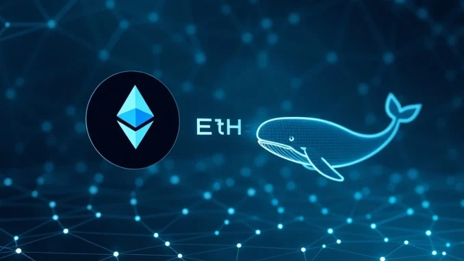 Visualizing a significant Galaxy Digital ETH transfer of digital assets to an anonymous whale address, highlighting large cryptocurrency movements.