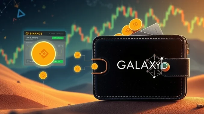 Visualizing Galaxy Digital's significant SOL withdrawal from Binance, signaling potential strategic crypto accumulation.