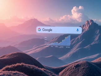 A screen displaying **Solana price charts** within Google search results, symbolizing enhanced **crypto price tracking** and Google's integration.