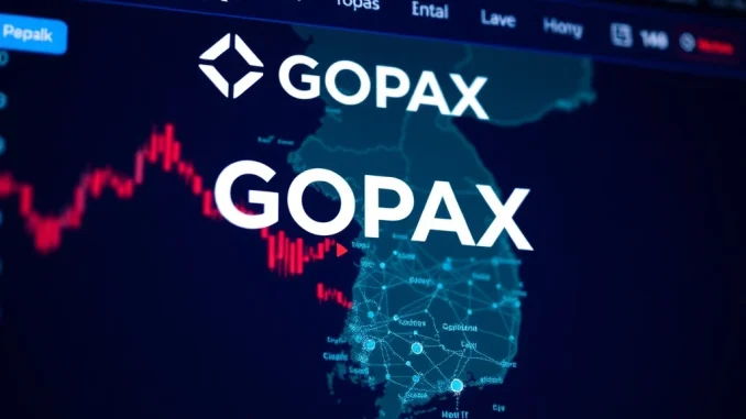 GOPAX UXLINK Listing: Major Development for South Korean Crypto Market GOPAX UXLINK Listing announcement on a digital screen, signifying a major South Korea crypto market event.