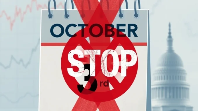 A visual representation of the imminent `government shutdown impact` on vital US economic data releases, highlighting market uncertainty and delays.