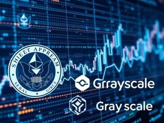 Visualizing the SEC's landmark approval of the Grayscale Ethereum ETF, symbolizing a new era for digital asset investments.