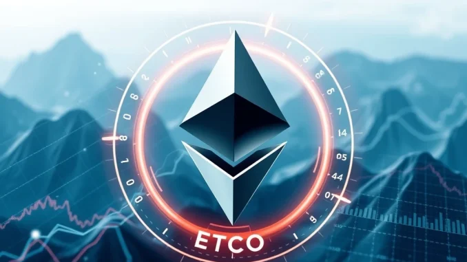 Visualizing the launch of Grayscale ETH Covered Call ETF (ETCO), representing new opportunities for crypto investors seeking income.