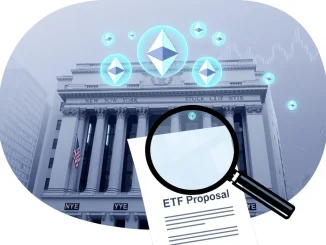NYSE Arca's regulatory filing for Grayscale Ethereum ETFs approval, symbolizing digital finance progress.