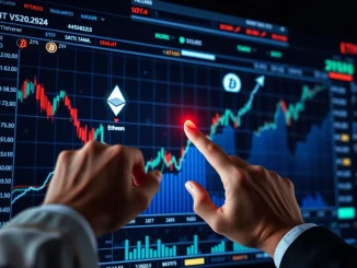 A financial interface displaying multiple charts and symbols related to GSR Markets Ethereum ETFs, symbolizing new investment opportunities.