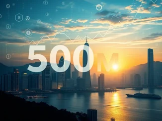 Visualizing HashKey Group's ambitious $500M crypto investment fund, symbolizing institutional entry into digital assets.