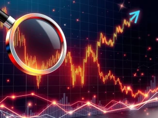 A volatile crypto chart representing HOME token price drop, with regulatory symbols and blockchain network elements, highlighting HOME token volatility.