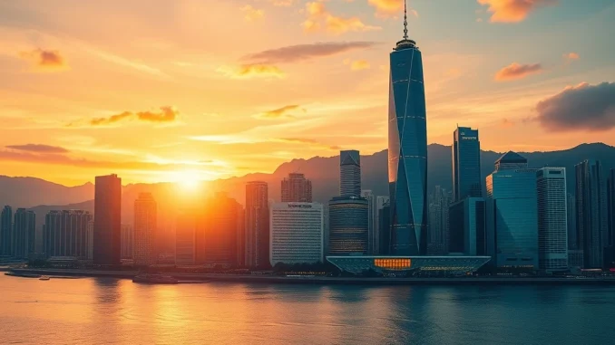 Hong Kong's financial district, symbolizing the HKMA's move to ease **crypto holding** rules for banks and its ambition as a digital asset hub.