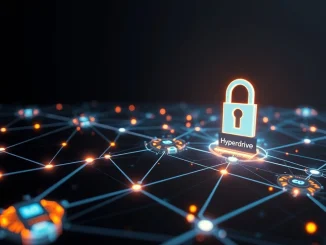 Visualizing the secure resumption of Hyperdrive protocol services after a DeFi exploit, emphasizing resilience and user trust.