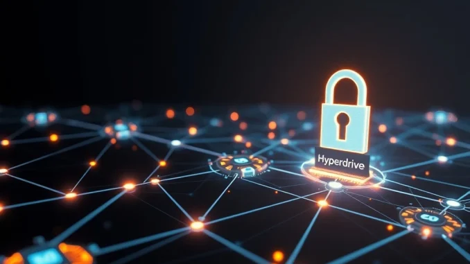 Visualizing the secure resumption of Hyperdrive protocol services after a DeFi exploit, emphasizing resilience and user trust.
