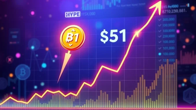 Chart showing Hyperliquid HYPE token's phenomenal all-time high, reflecting its strong market performance and investor confidence.