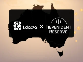 Visualizing the IG Group acquisition of Independent Reserve, signifying expansion in the Australian crypto market.