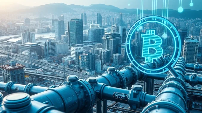 Incheon Crypto Tracking: South Korea Pioneers Bold Virtual Asset Seizure for Overdue Bills Incheon crypto tracking system for overdue bill collection, showing digital assets being monitored in South Korea.