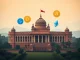 The Indian government building symbolizing India crypto regulation decisions, with digital asset symbols highlighting the ongoing policy debate.
