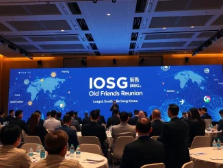 Attendees gather at the IOSG Ventures Old Friends Reunion event, discussing the future of Web3 applications and blockchain innovation.