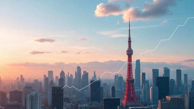 An infographic illustrating Japan's crypto adoption growth, showcasing policy shifts and the impact on the Japanese crypto market.