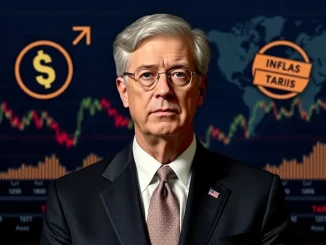 Jerome Powell, Federal Reserve Chair, discusses the tariff impact on inflation, highlighting economic stability concerns.