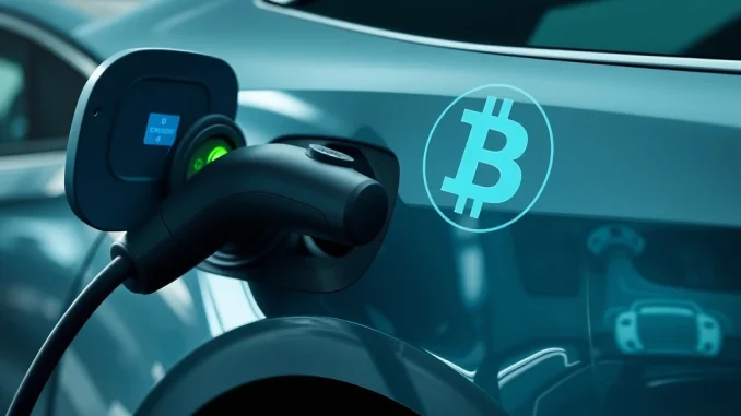 Jiuzi Holdings EV charging, symbolizing a significant crypto purchase and Bitcoin investment strategy.