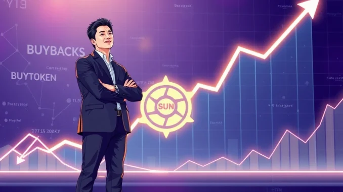 Justin Sun's strategic commitment to allocate 100% SunPERP revenue for SUN buybacks, signaling growth for the Tron ecosystem.