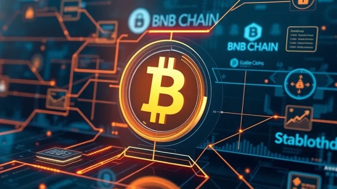 A visual representation of Kernel DAO's KUSD stablecoin, demonstrating its connection to real-world assets and DeFi restaking.