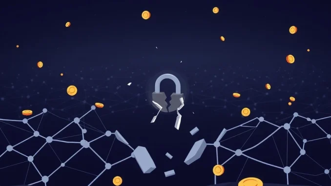 Visual representation of the Kinto shutdown, highlighting the impact of a $1.6M crypto hack on an Ethereum Layer 2 project.