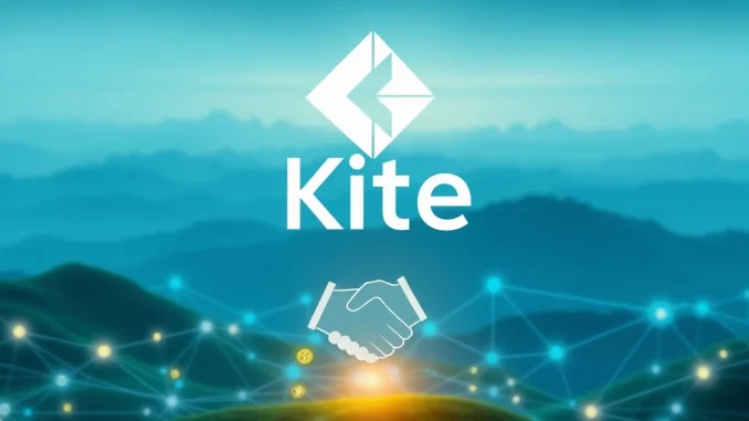 Illustration of an AI blockchain startup receiving $18M in funding, symbolizing growth and innovation in the fintech sector.