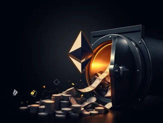 An abstract depiction of a significant Longling Capital ETH withdrawal from Binance, symbolizing a major crypto investment move.