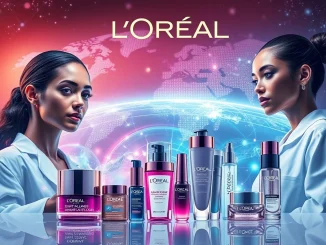 Visualizing L'Oréal's remarkable growth, innovation strategy, and beauty market dominance through technology and global reach.