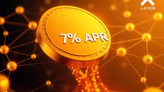 Visualizing MAP Protocol's new stablecoin offering high APR on X Layer, symbolizing secure DeFi growth.